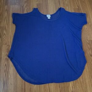Jordan Taylor Vintage Blue Mesh Cold Shoulder Shoulder Women's Top Size‎ M